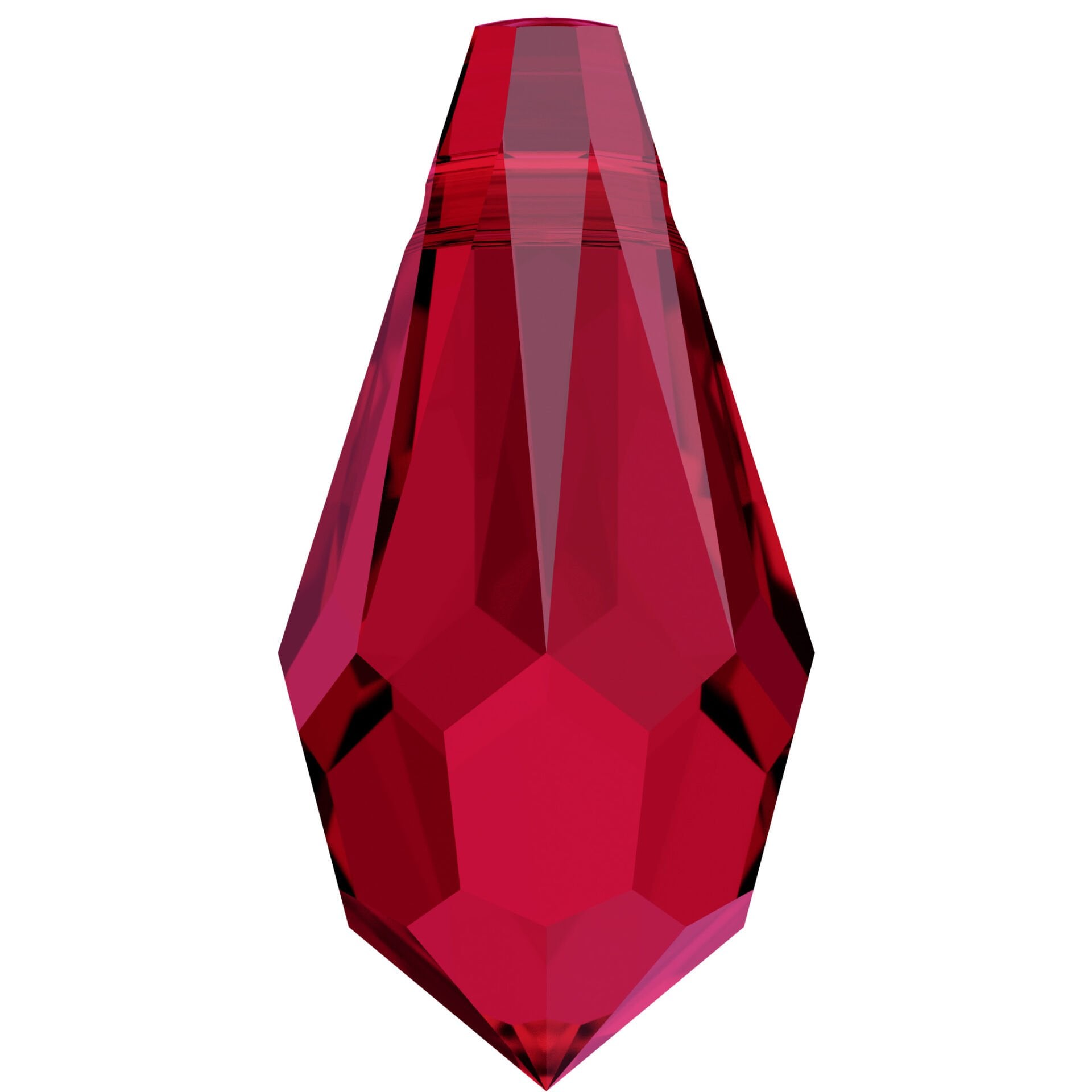 Swarovski 6000 Sivri Damla 11x5,5mm Scarlet (276) - Açık Kırmızı Renkli Kolye Ucu