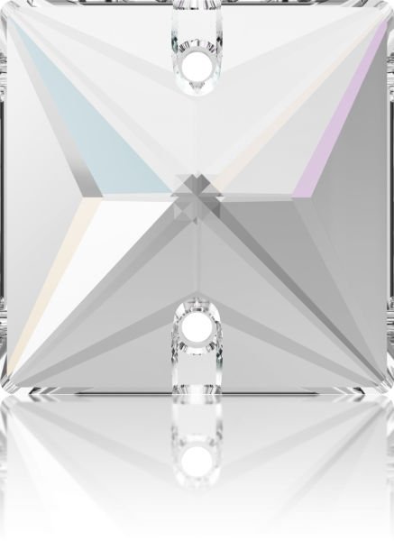 3240 16mm Crystal AB (F) - Kare Şekilli Janjan Renk Dikme Taş