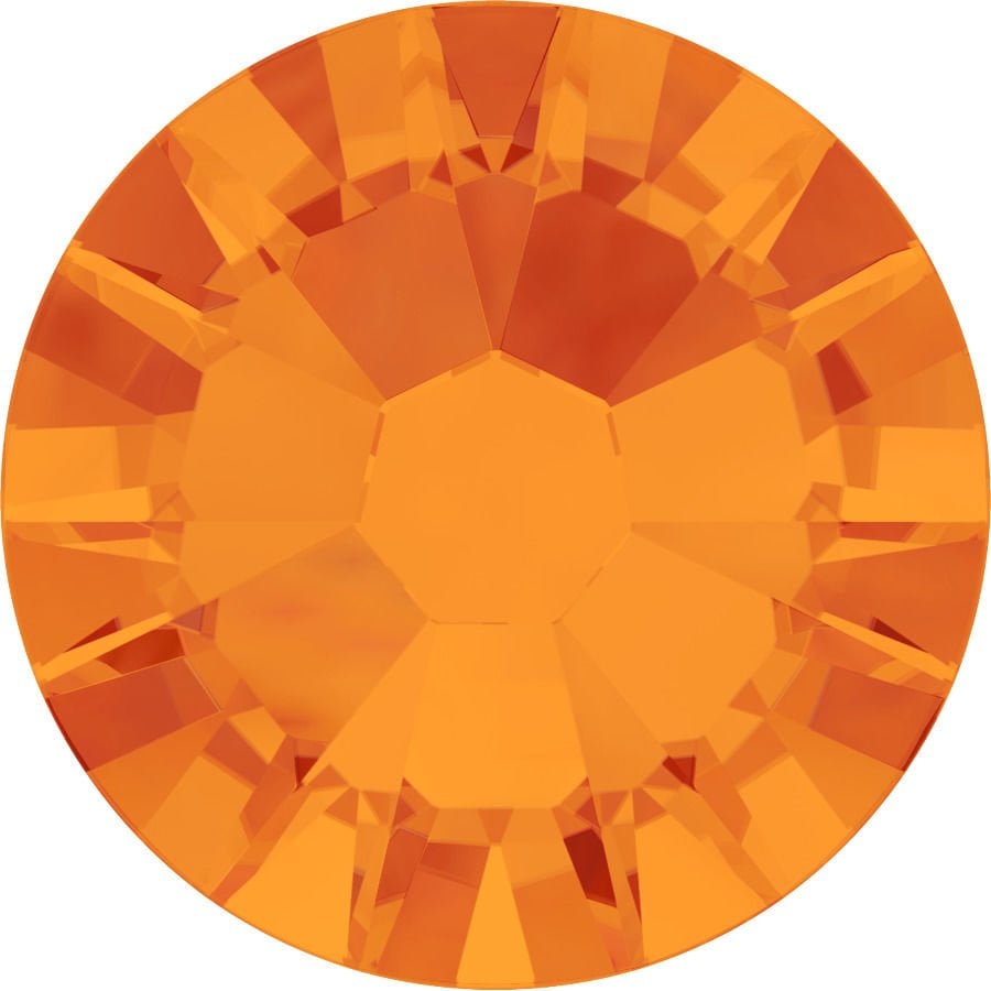 Swarovski 2058 SS20 Fireopal (237) Foyalı - Turuncu Kırmızı Renkli Altı Düz Camtaş