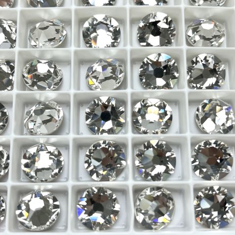 Swarovski 2088 SS16 Crystal (001) Foiled - Yuvarlak Altı Düz Beyaz Kristal Taş