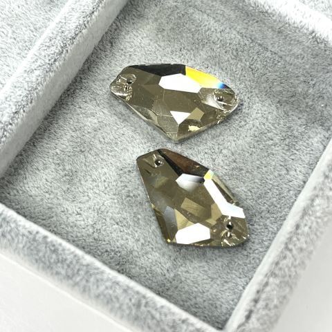 Galactic Şekilli 27x16mm Dikilebilir Light Colorado Topaz Cam Taş - Açık Kahverengi Dikme Taş