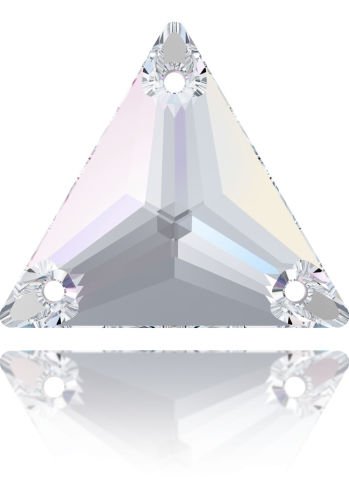 3270 16mm Crystal AB (001AB) F - Üçgen Şekilli Janjan Renkte Dikme Taş