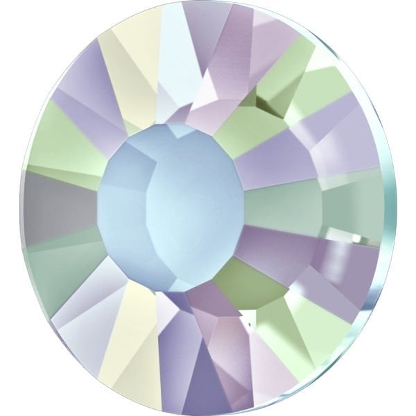 2034 SS10 Crystal AB (001AB) Foiled - Foyalı Rivoli Kesim Altı Düz Kristal Taş