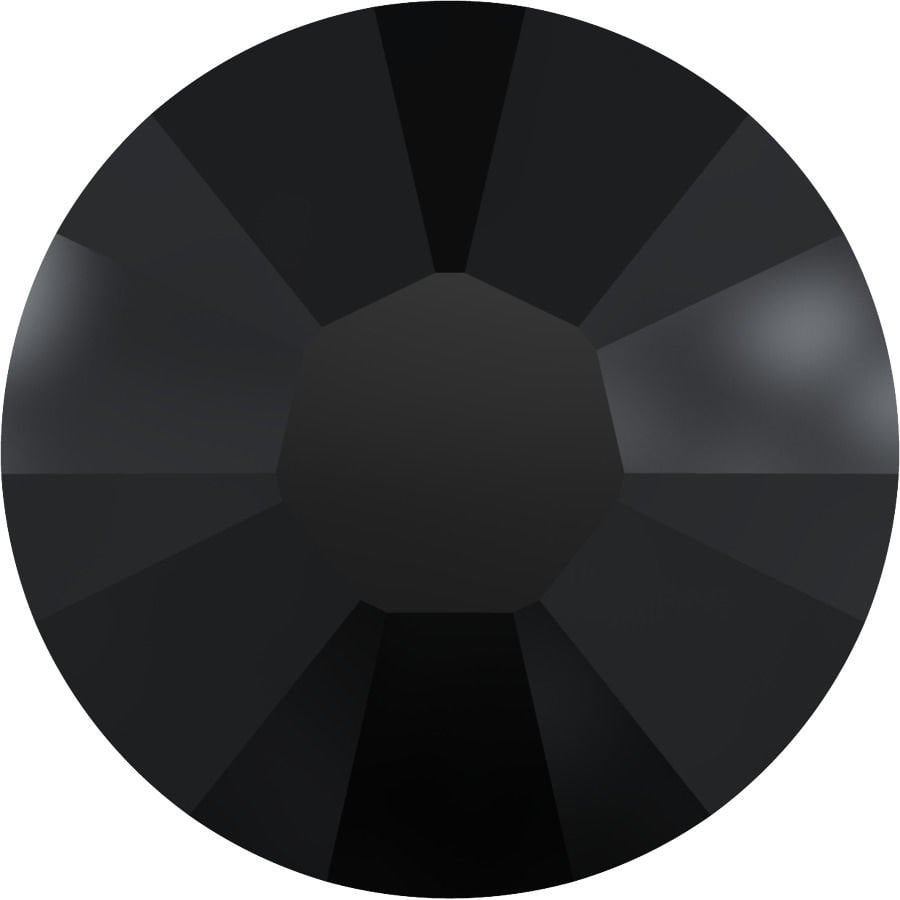 2038 SS6 JET (280) - Black Hotfix Adhesive Stone - 1440 pieces