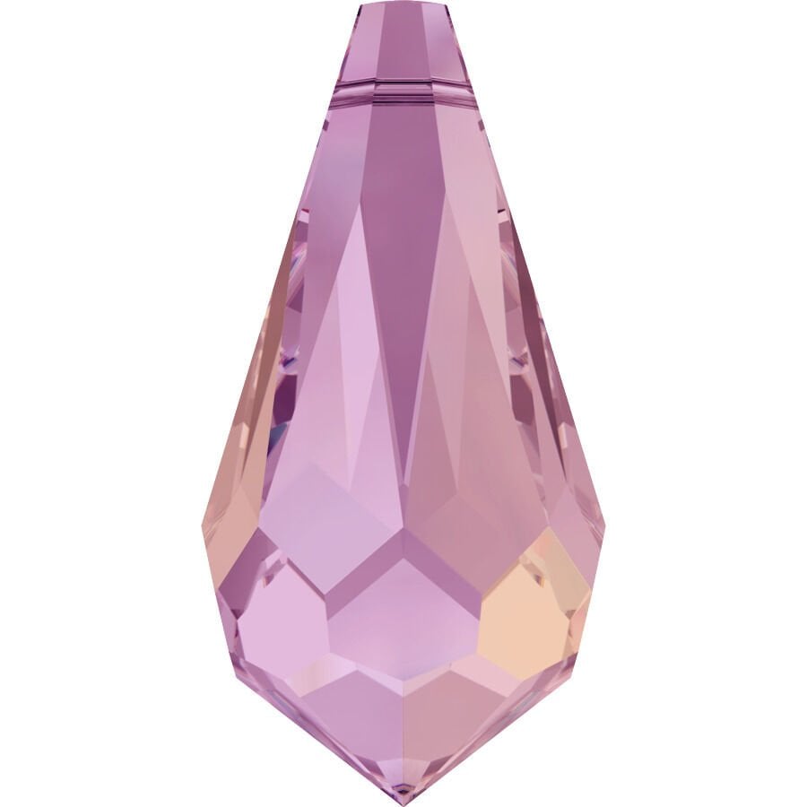 Swarovski 6000 Sivri Damla 13x6,5mm Crystal Lilac Shadow (001LISH) - Mor Renkli Kolye Ucu