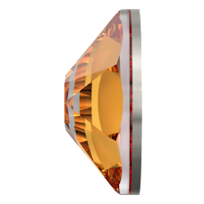 Swarovski 2088 SS34 Dark Orange (1202) F - Yuvarlak Koyu Turuncu Renkli Altı Düz Camtaş