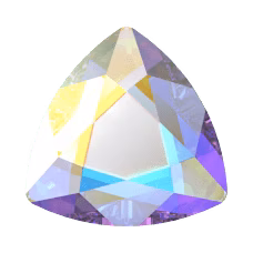 Swarovski 2472 Kıvrımlı Üçgen 5mm Crystal AB (001AB) F - Kıvrımlı Üçgen Şekilli Janjan Kristal Taş